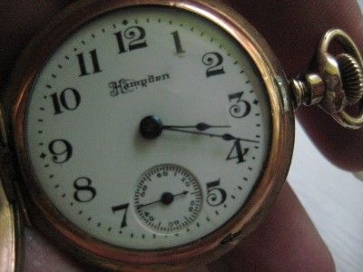 Antique Ladies Hampden Pocket Watch Molly Stark Gold F.  