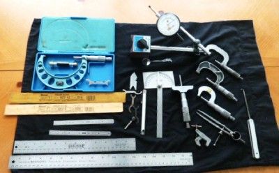 Vintage Antique Machinist Tools LOT Micrometer Starrett Brown & Sharpe 