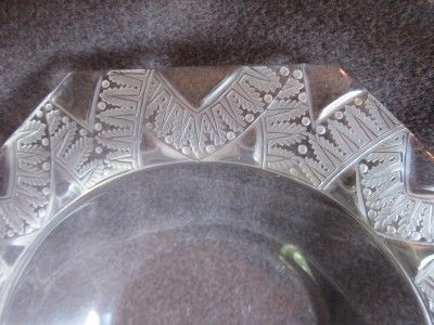 10 1/2 Old LALIQUE France CHANTILLY Glass Coupe Bowl  