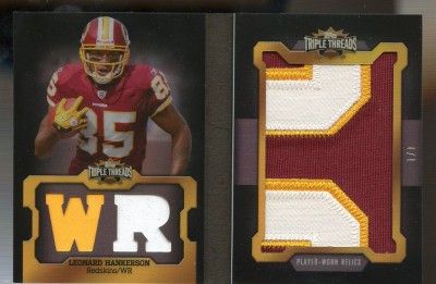 2011 TOPPS TRIPLE THREADS LEONARD HANKERSON ROOKIE RC JUMBO PATCH BOOK 