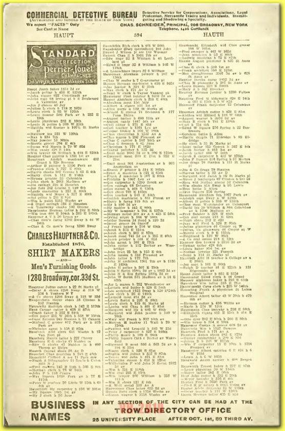 Trows Directory of Manhattan & Bronx, New York City {1903 & 1910} NYC 