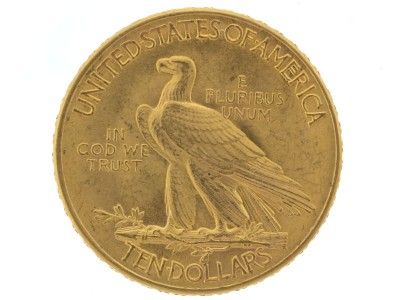 1914 United States Indian Head Eagle Ten Dollar $10 Gold Coin  