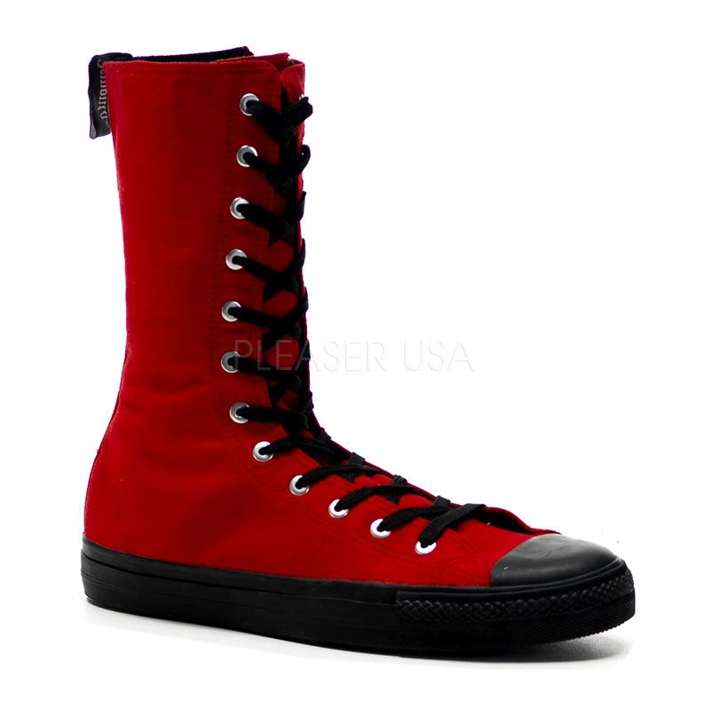 PLEASER DEVIANT 201 *Canvas Mid Calf Sneaker Boot  