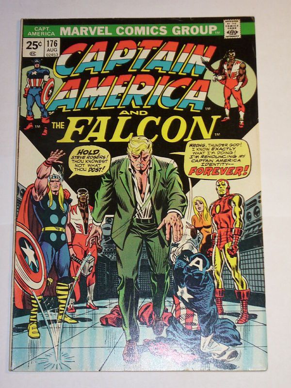 Captain America #176 VF  Falcon app. Marvel 1974  