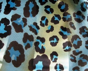 Current Fashion TrendTurquoise and Black Faux Leopard Print 