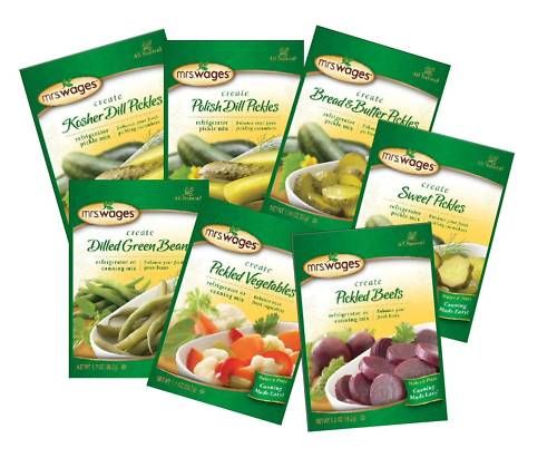 Mrs Wages Refrigerator Pickle Mixes 7 Varieties L@@K  