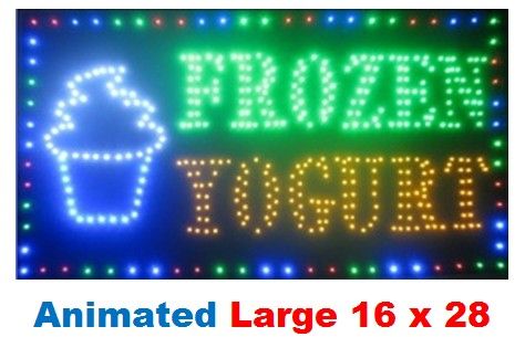 LARGE ANIMATED LED Light OPEN Neon SIGN Running Motion  