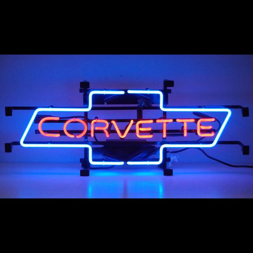 GM AMERICAN AUTO CORVETTE BOWTIE NEON SIGN / LIGHT  