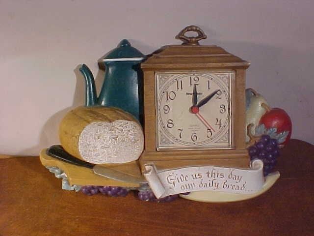 1985 BURWOOD New Haven Wall Clock GIVE US DAILY BREAD  