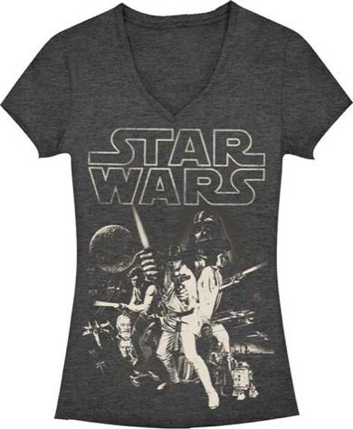 New Authentic Star Wars Poster Ladies V Neck T Shirt  