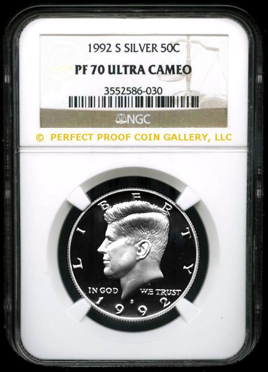 1992 S SILVER KENNEDY HALF   NGC PF70 UC   PF 70 UC  