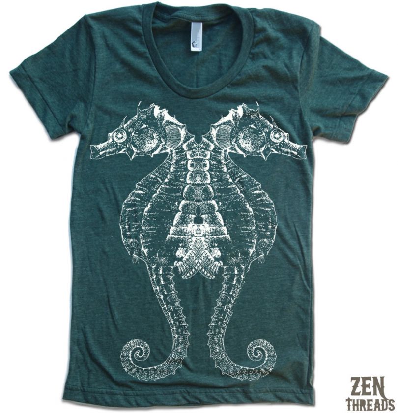 Womens SEAHORSE tee t shirt american apparel S M L XL  