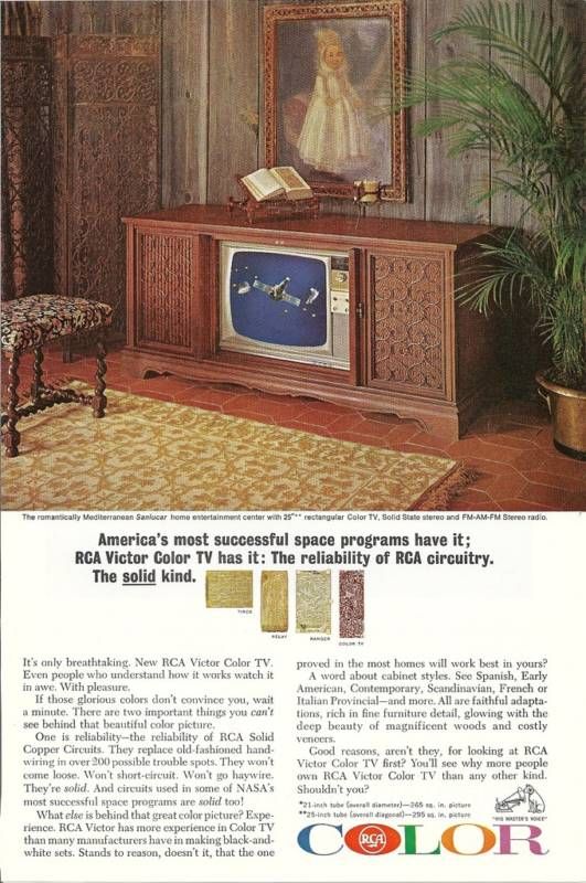 1965 RCA VICTOR COLOR TV TELEVISION Vintage Print Ad  