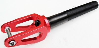 BulletProof Scooter Alloy Fork THREADED 1 1/8 Steerer RED w/Axle 