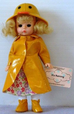 McD 2003 Madame Alexander DOLL Series #9 IT S RAINING wearing DUCK HAT 