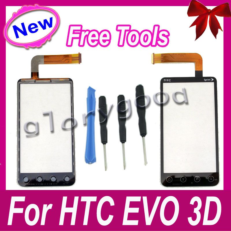 US NEW TOUCH SCREEN DIGITIZER FOR HTC EVO 3D GLASS LENS + FULL TOOS 