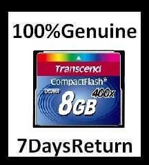 Transcend CompactFlash 400X Genuine 8GB CF Memory Card  