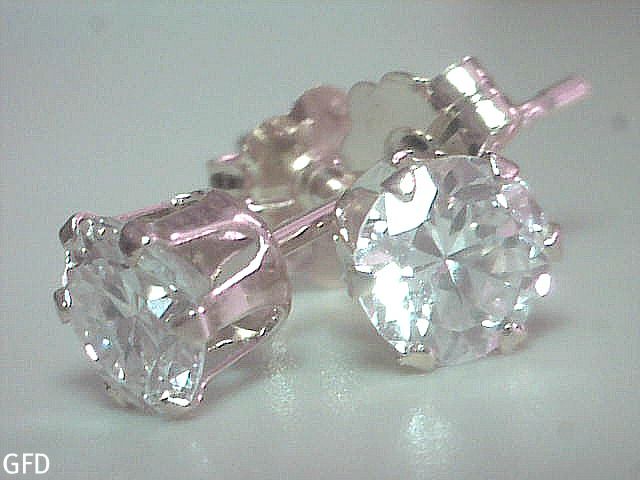 75 CT VINTAGE OLD EUROPEAN CUT DIAMOND STUD EARRINGS 14KT SOLID GOLD 