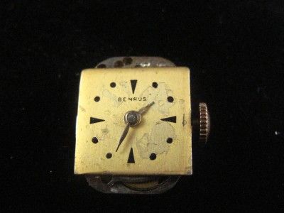 VINTAGE LADIES BENRUS WRISTWATCH MOVEMENT MODEL BC 1  