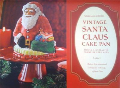 New Williams Sonoma Nordic Ware Vintage Santa Cake Pan  