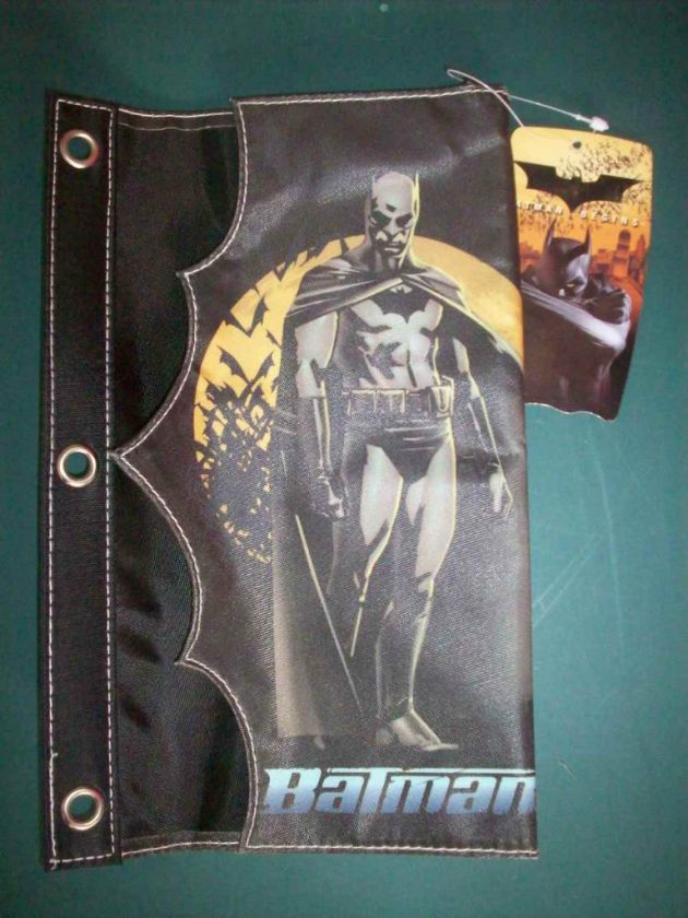 BATMAN PENCIL POUCH ~ ZIP POCKETS ~ NEW WITH TAGS  