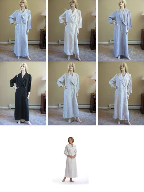 FLAX 09 Linen WRAP ROBE Size S,M,L,1G,2G,3G U PIK Color  