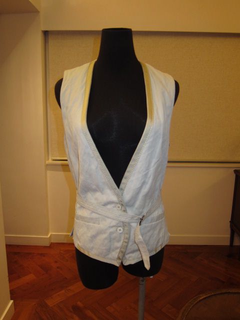 DRIES VAN NOTEN COTTON BLEND VEST Sz S  