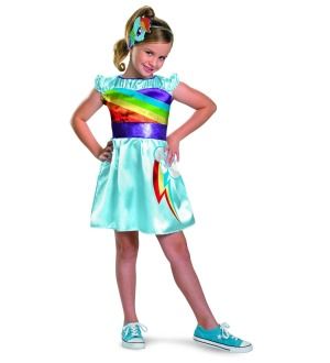 My Little Pony Rainbow Dash Classic Costume Dress w/Headband Toddler 