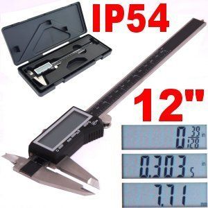 12 DIGITAL ELECTRONIC CALIPER LARGE LCD X PRECISION INCH METRIC 