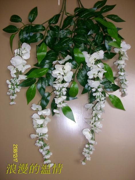 70cm 27.6 SILK PURPLE WHITE ARTIFICIAL WEDDING WISTERIA FLOWER BUSH 