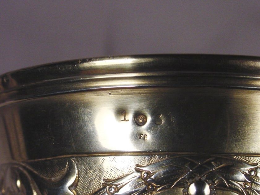 Rare Renaissance Revival Antique Silver Gilt Beaker  