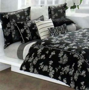 DKNY BLACK GLAMOUR 8PC KING COMFORTER SET~bnip~  