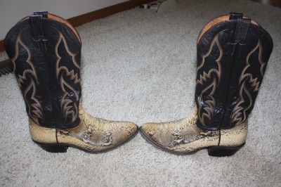 Nocona Snake Python Western Cowboy Boots Size 8 Mens  