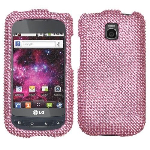 Pink Crystal Bling Case Phone Cover LG Thrive Prepaid  
