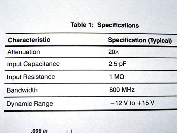 TEKTRONIX P6240 800MHz ACTIVE FET PROBE   for   TLS216  