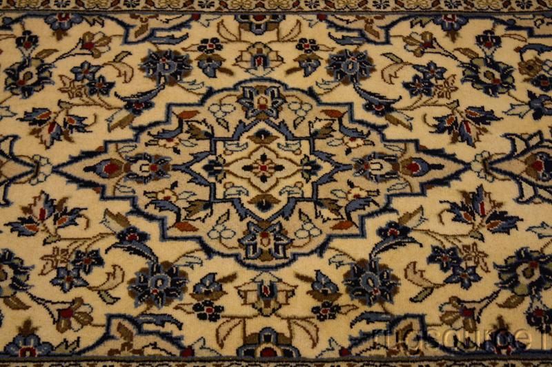 NEW FLORAL IVORY 3X5 KASHAN PERSIAN ORIENTAL AREA RUG CARPET  