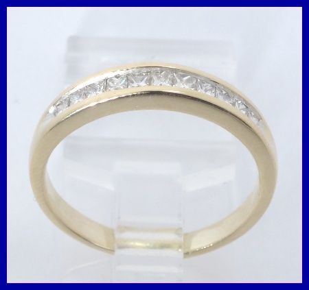 Mens 14kyg Princess Diamond Wedding Band 1.43 ct VS  