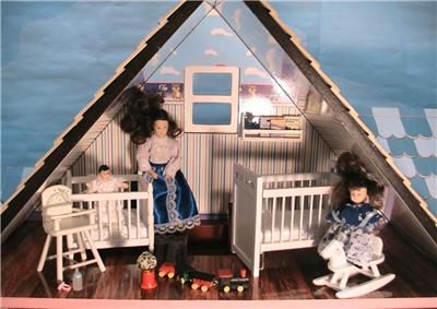   Large Victorian Dollhouse loaded with Furniture and Accessories  