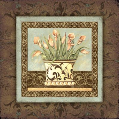 Garden Scroll I Floral Jo Moulton Framed Picture Print  