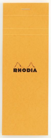 RHODIA # 8 Notepad 3 x 8 1/4 Lined ORANGE  