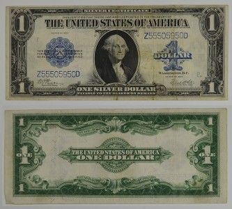 1923 ONE DOLLAR SILVER CERTIFICATE BLUE SEAL FINE  