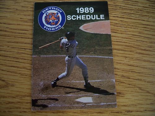 1989 Detroit Tigers Baseball Pocket Schedule Spartans  