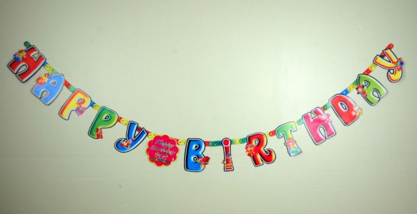 HAPPY BIRTHDAY PARTY BANNER Streamer Decoration  