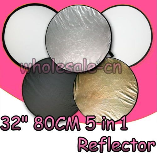 32 80CM 5in1 Light Multi Photo Collapsible Reflector ^  