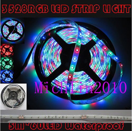 3528 RGB SMD 5M 300 LED Strip Waterproof +24 Key IR Remote Wireless 