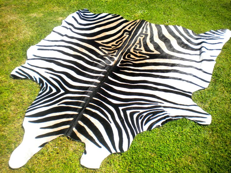 ZEBRA Print/Printed COWHIDE SKIN Rug COW HIDE DC3390  