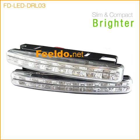 Car 12V LED Daytime Running Light Kit Lamp DRL White  