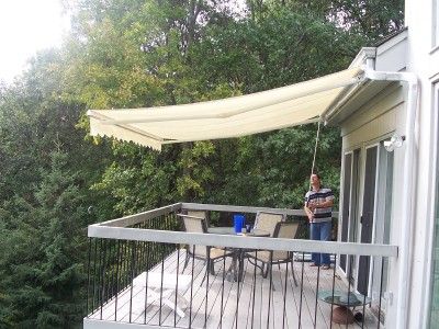 This awning is refurbished and may have slight scratches and/or 