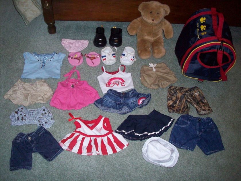 HUGE LOT BUILD A BEAR WORKSHOP 11+ CLOTHING 3 Sets SHOES BEAR 