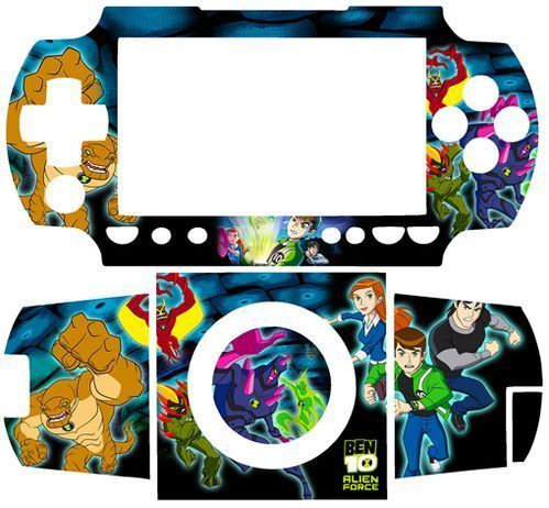 Ben 10 TEN Alien Force SKIN STICKER for PSP 1000 FAT  